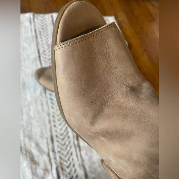 Lucky brand peep toe leather buckle booties size 9 - Picture 7 of 13